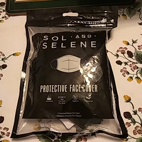 Sol and Selene protective face cover 3 pack - Picture 3 of 3